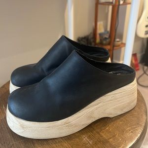 Free People Black Mules